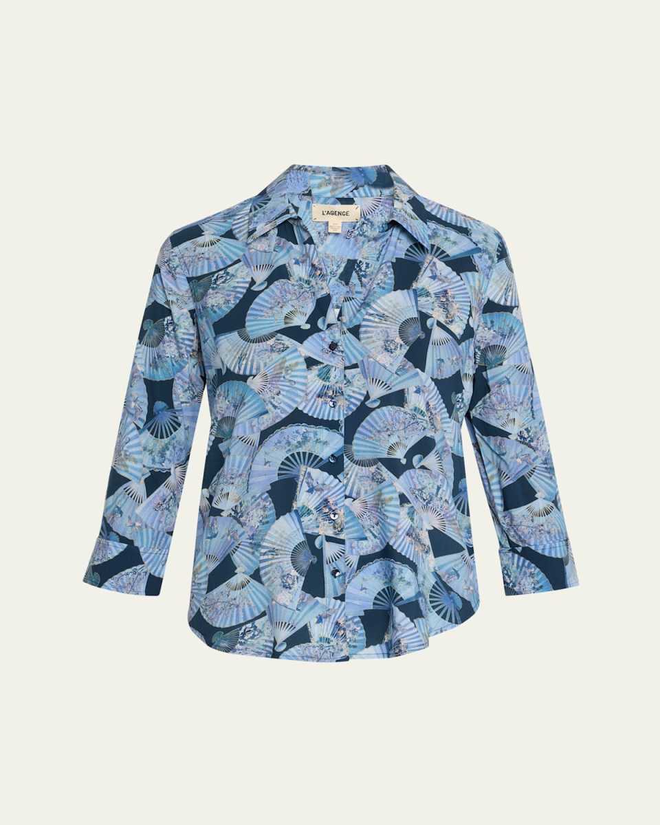 Camille Button-Front Blouse